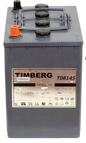 Тяговый аккумулятор TIMBERG MONOBLOC T08145 (8V / 145Ah)
