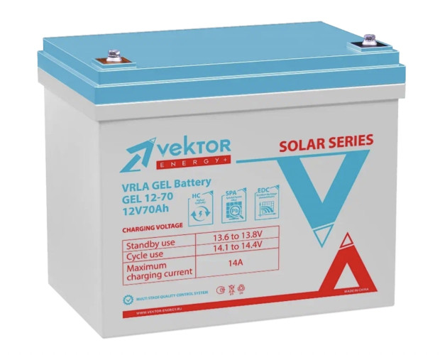 Аккумулятор Vektor Energy GEL 12-70 (12V / 70Ah)
