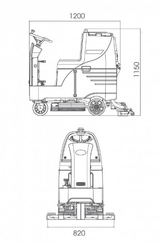 Поломоечная машина TATEO X3 70/80 л 3000 м2 с Управлением Сидя