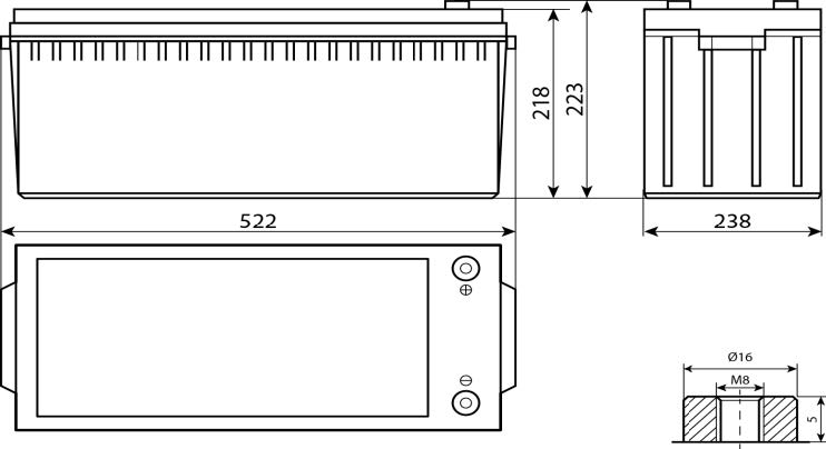 Аккумулятор Восток PRO CX-12200