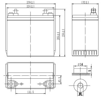 Аккумулятор Delta GX 12-55