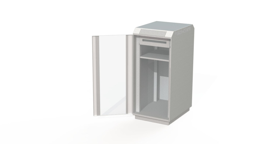 Шкаф Микроарт 27 U, шириной 600, 1 полка, DIN рейка