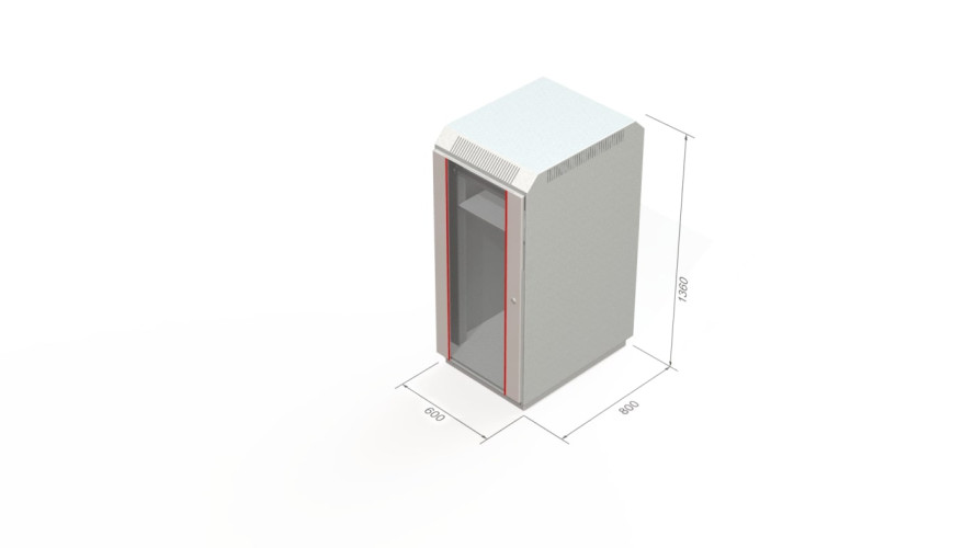 Шкаф Микроарт 27 U, шириной 600, 1 полка, DIN рейка