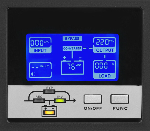 ИБП HIDEN EXPERT UDC9201S-RT, встроенные акб в корпусе (9А/ч х 3шт),1 kVA/0,9 kW (PF=0,9)