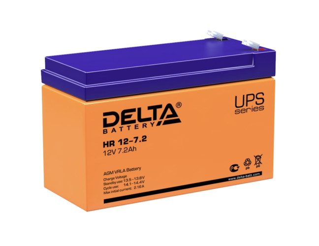Аккумулятор Delta HR 12-7.2 (12V / 7.2Ah)