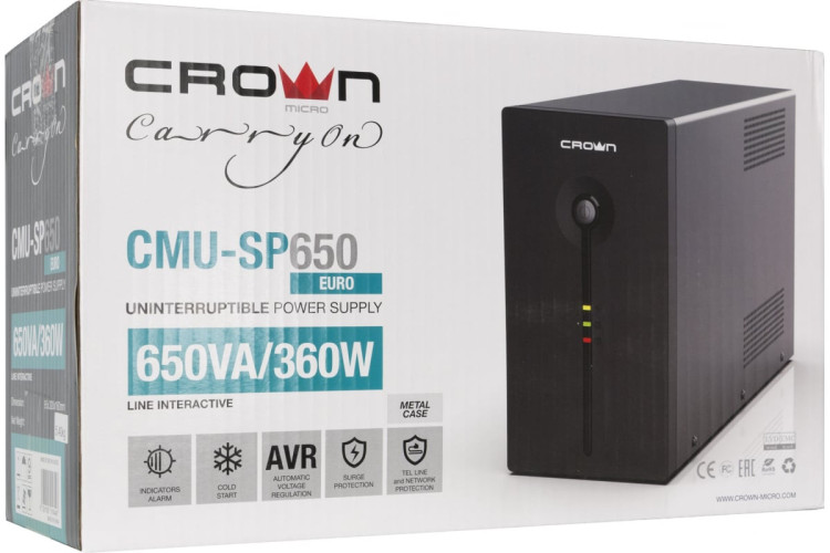 ИБП CROWN CMU-SP650EURO