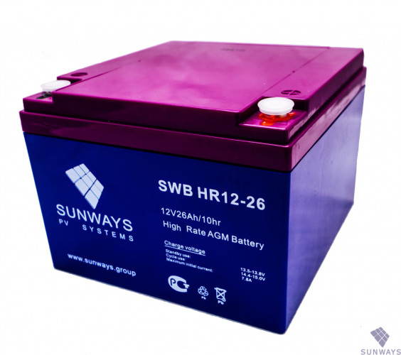 Аккумулятор Sunways HR 12-26
