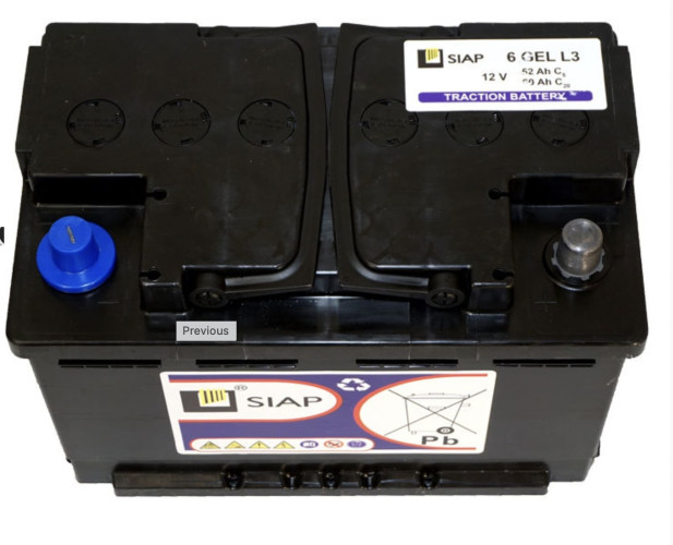 Тяговый аккумулятор SIAP 6 GEL L3 (12V / 52Ah)