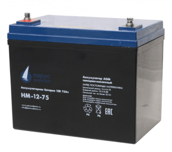 Аккумулятор Парус электро HM-12-75