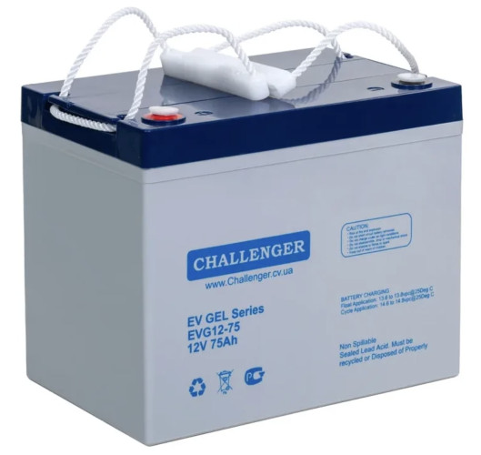Тяговый аккумулятор Challenger EVG12-75 (12V / 66Ah)