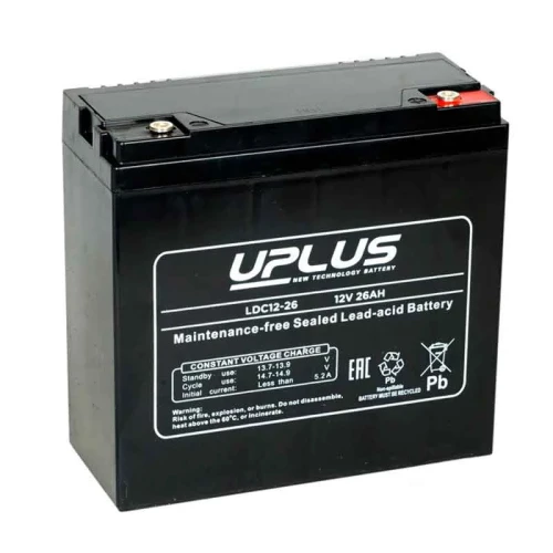 Тяговый аккумулятор UPLUS LDC12-26-DT (12V / 24Ah C5)