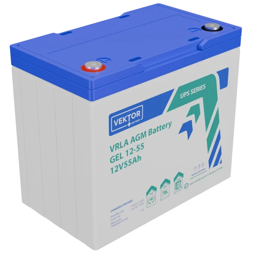 Аккумулятор Vektor Energy GEL 12-55 (12V / 55Ah)