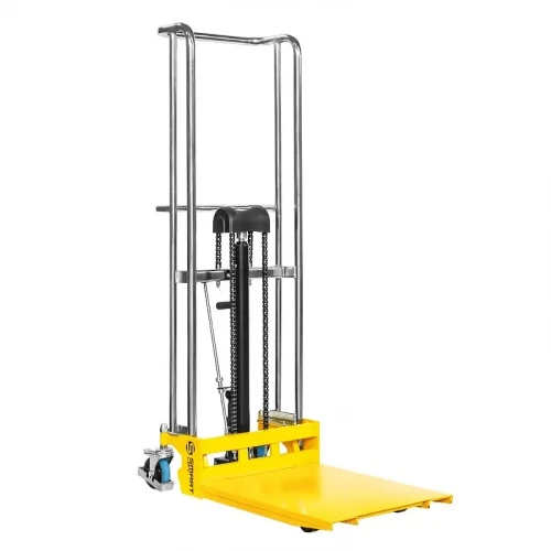 Штабелер гидравлический PJ4150 (400 кг; 1,5 м; с вилами и площадкой) SMARTLIFT