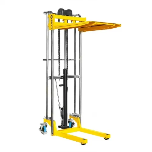 Штабелер гидравлический PJ4150 (400 кг; 1,5 м; с вилами и площадкой) SMARTLIFT