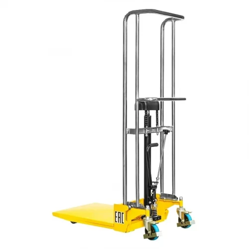Штабелер гидравлический PJ4150 (400 кг; 1,5 м; с вилами и площадкой) SMARTLIFT