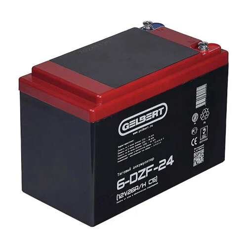 Тяговый аккумулятор Gelbert 6-DZF-24 (12V26A/H C5)
